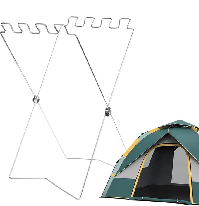 Vuilniszakhouder - Afvalopslag standaard - Afval scheiden - Driehoekige basis - 58 x 35 cm - Wit