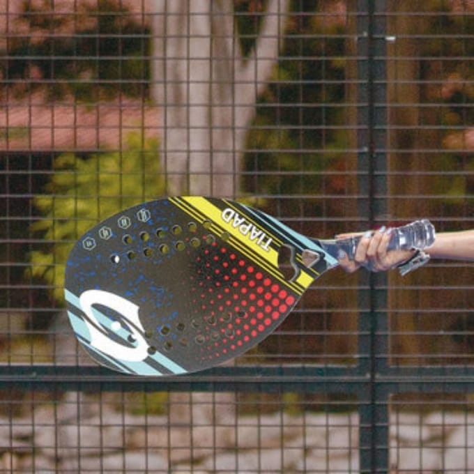 Strand Racket Koolstofvezel Materiaal Water Sticker Strand Tennis Rackets black