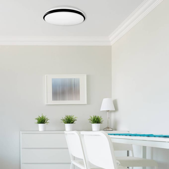 Müller-Licht 21000071 Taro Round 40 LED-plafondlamp 24 W Wit, Zwart