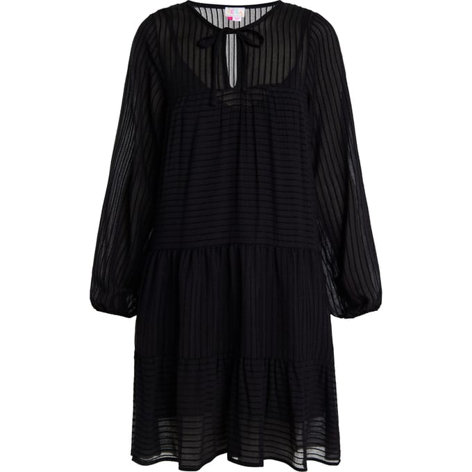 IZIA Midi-jurk met gestreept dessin Dames zwart