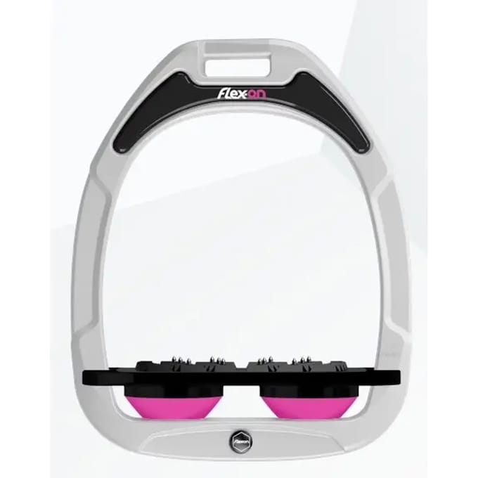 Verstelbare stijgbeugels Grip Wit/Zwart/Roze Flex-On Green Composite