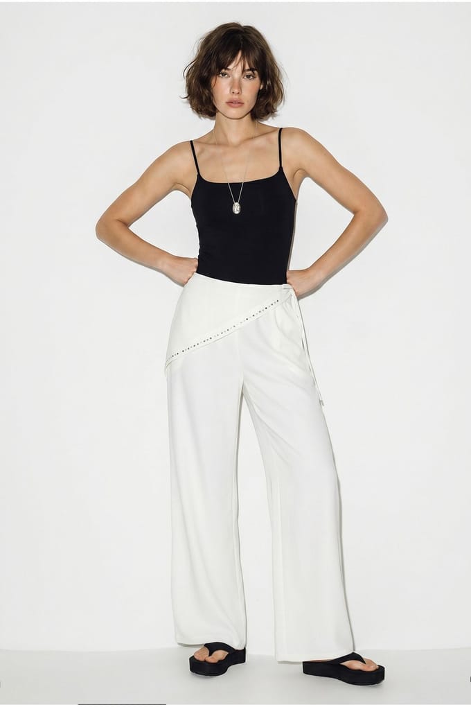 Brede Pijpen Pull-On Broek