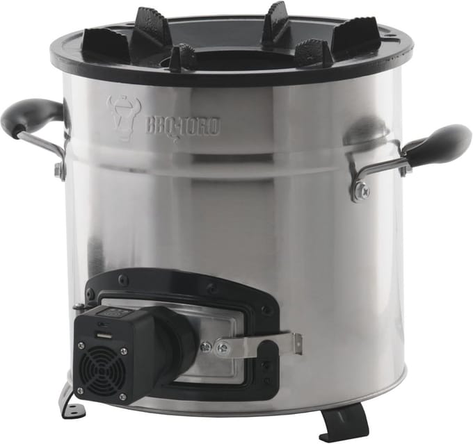 Raketoven voor buiten - roestvrij stalen multifunctionele rocket stove met USB-ventilator
