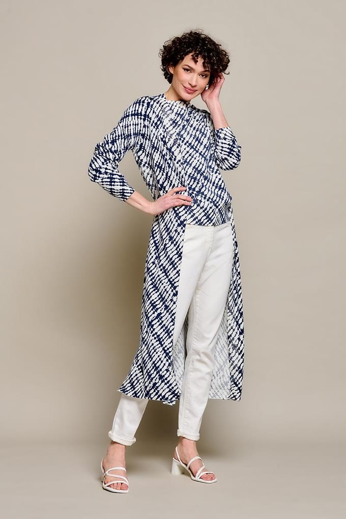 Flea Cardigan Navy / Wit