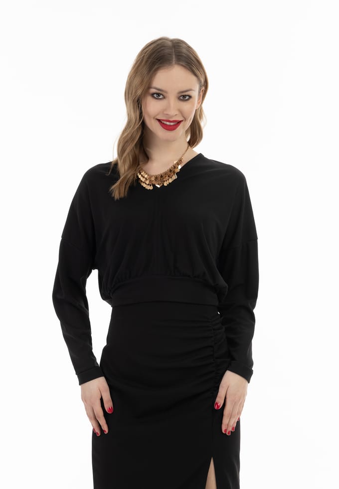 faina Cropped overhemd met lange mouwen