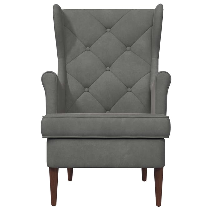 vidaXL - Fauteuil - Donkergrijs - Fluweel