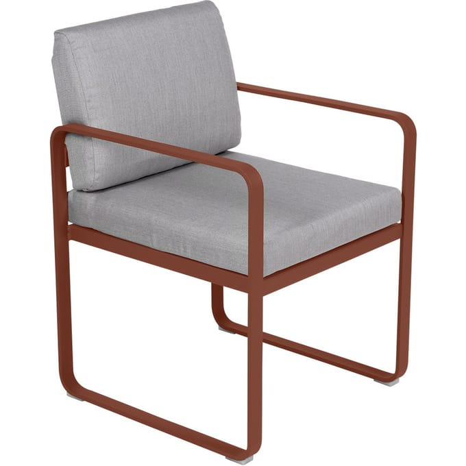 Fermob BELLEVIE fauteuil voor de eethoek - 20 okerrood - 79 Flanelgrijs