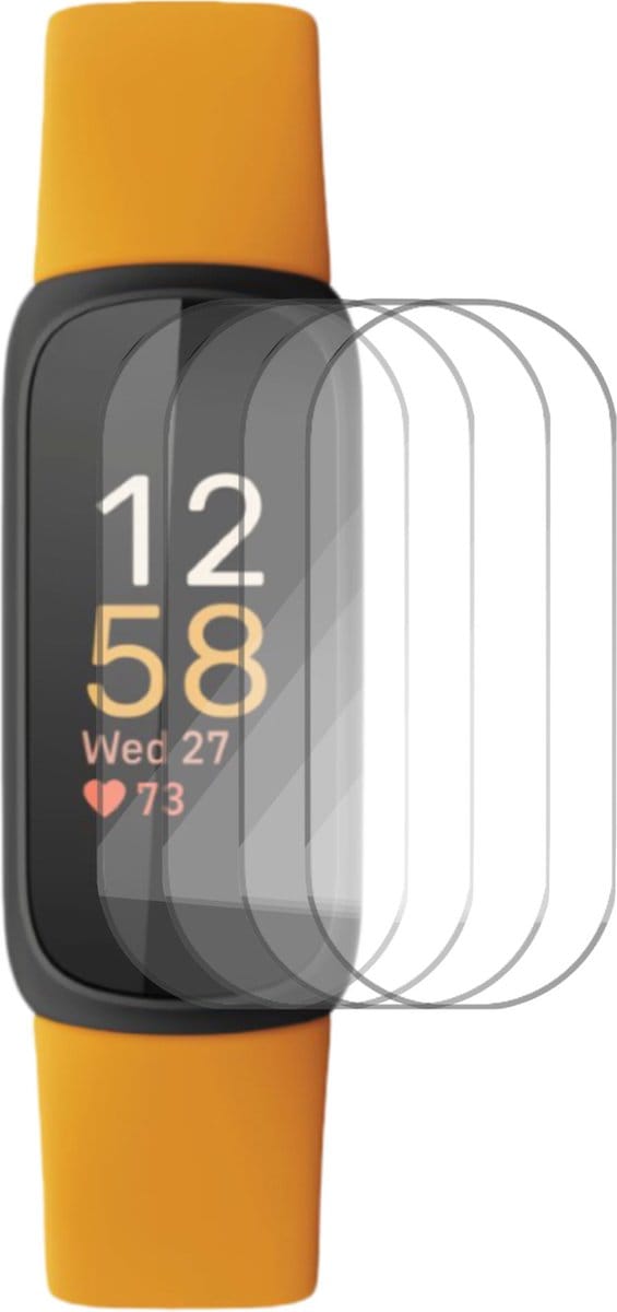 4x Screenprotector geschikt voor Fitbit Inspire 3 - Folie Screen Protector geschikt voor Fitbit Inspire 3