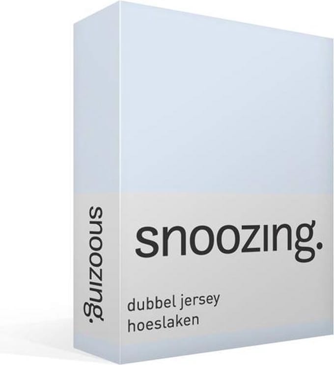 Snoozing - Dubbel Jersey - Hoeslaken - Eenpersoons - 80/90x200 cm - Bleu