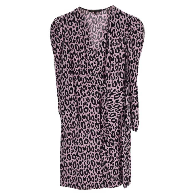 Maje mini-jurk met dierenprint in veelkleurige cupro