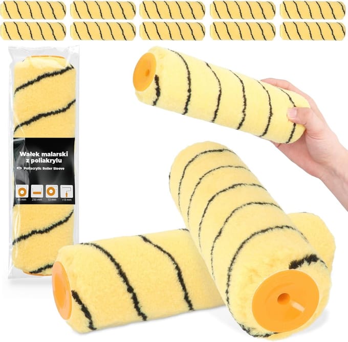 Verfrollen Set - Schildersrollen - Muren Plafonds Schilderen - Sproeit Niet Gelijkmatig - 25 cm Breed