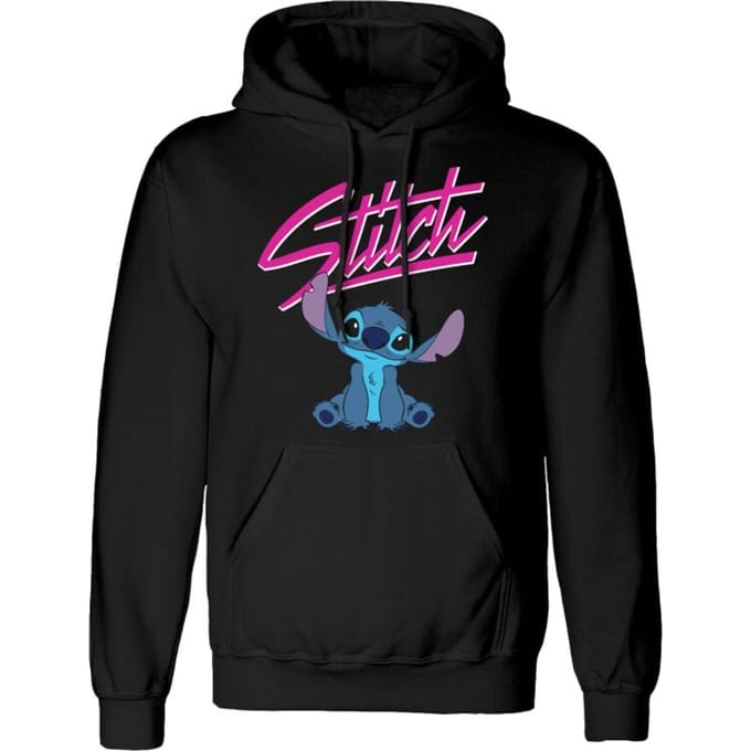 Lilo & Stitch - Disney Trui met capuchon - Script - S tot 5XL - voor Mannen - zwart