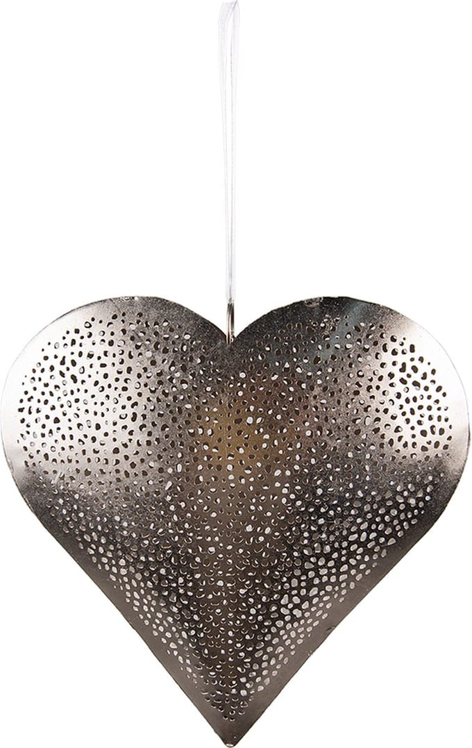 Clayre & Eef Decoratie Hanger 20x20 cm Zilverkleurig IJzer