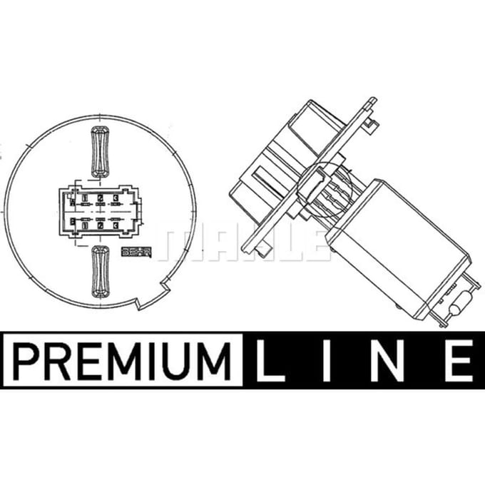 Weerstand, interieurventilator MAHLE ABR 57 000P