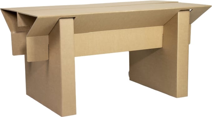 Kartonnen pop-up tafel - 134 x 80 x 68 cm - Kartent
