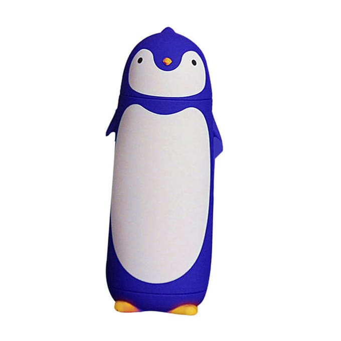 Waterfles Pinguïn Design Warmte-isolatie 300ml Draagbare Waterbeker voor Buiten Blauw