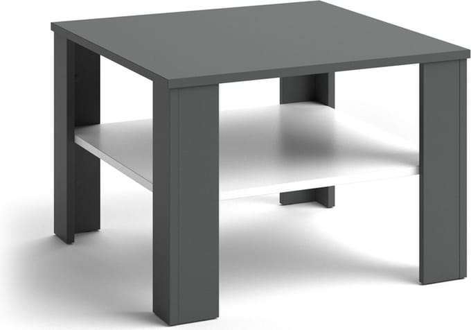 Vicco Homer Salontafel – 60 x 60 cm Wit/antraciet