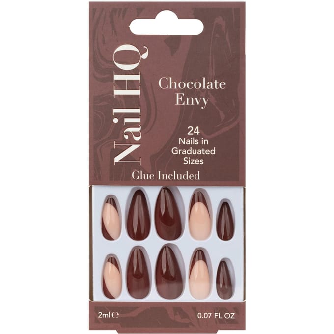 Nail HQ Chocolate Envy Almond Nails 24 st
