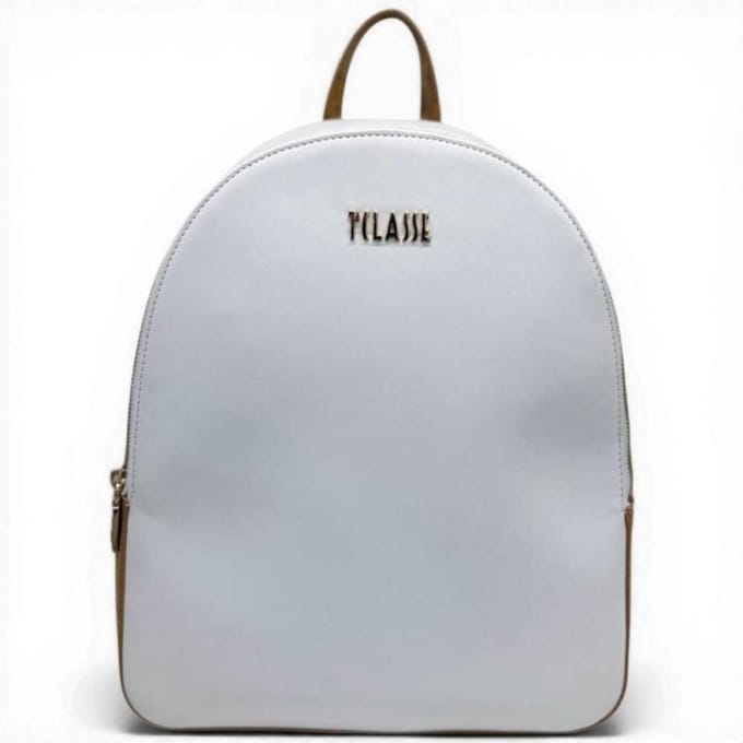 Alviero Martini 1 Classe Monogram dames witte rugzak met all-over logo en Geo Classic Details