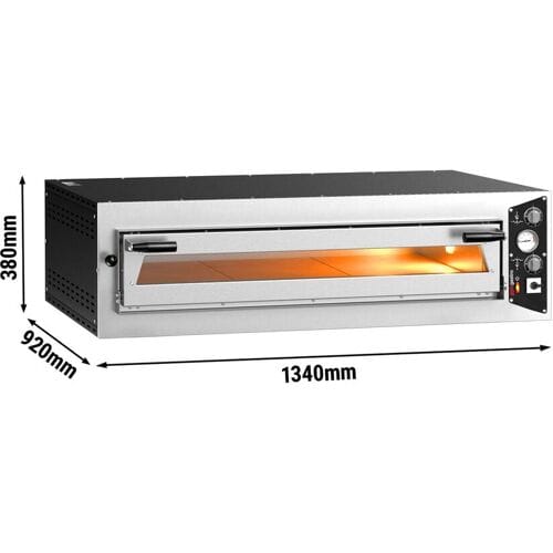 GGM Gastro Elektro Pizzaofen - 6x 35cm (Breit) - Manuell Zilver