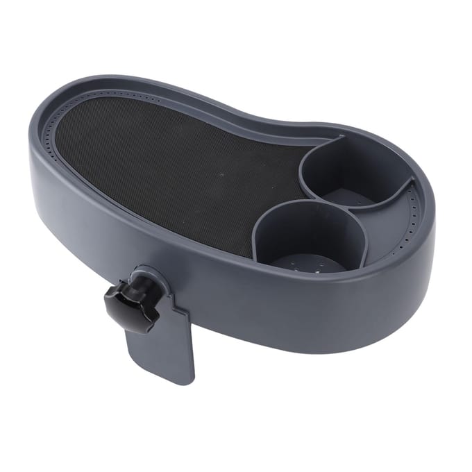 Hottub Dienblad Verstelbaar Plastic Antislip met Bekerhouder Hottub Serveerblad voor Drank Boeken black