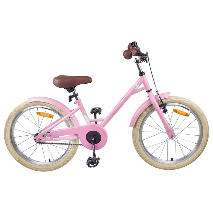 vidaXL - Kinderfiets - 18 - Inch - voor - 5-7 - jaar - oud - Licht - Roze