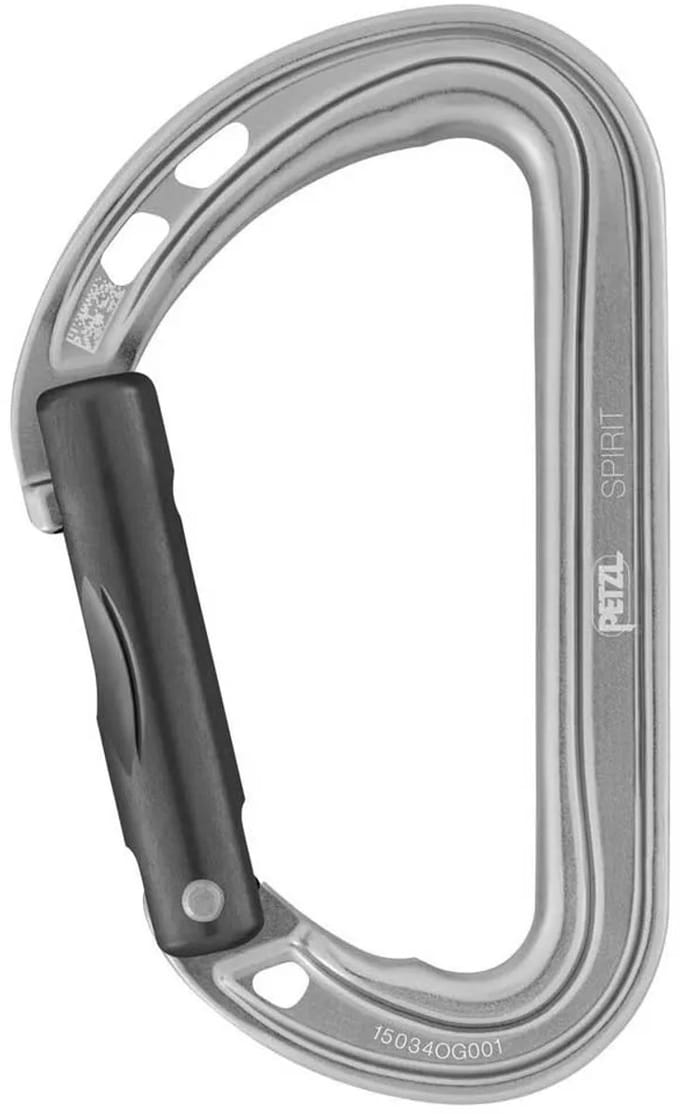 Petzl Spirit Straight snapper karabiner met keylock systeem