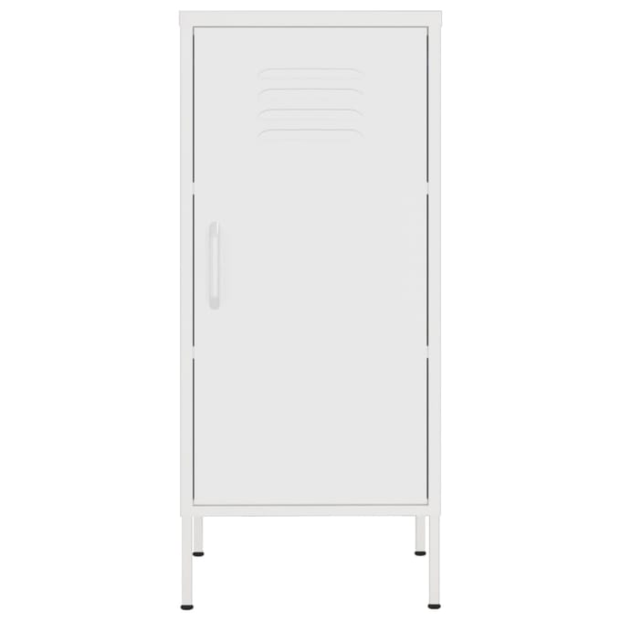 vidaXL - Opbergkast - 42,5x35x101,5 - cm - staal - wit