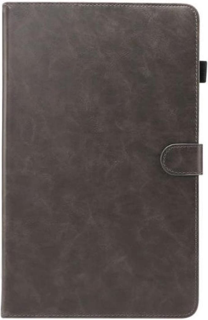DrPhone IPH1 - iPad Pro 12.9/2020 - Lederen Hoes - Elastische Penhouder - Standhouder - Donkergrijs