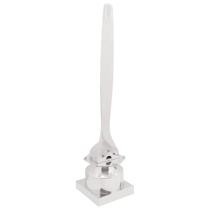 vidaXL - Sculptuur - zilver - 26 - x - 26 - x - 110 - cm - Aluminium