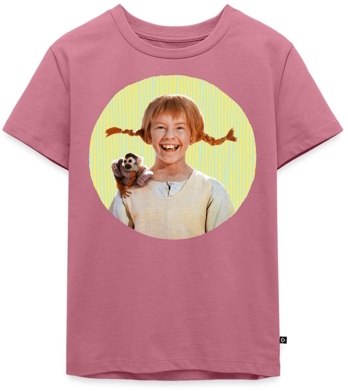 Pippi Langkous Portret Pippi Met Meneer Nilsson Premium T Shirt Kinderen