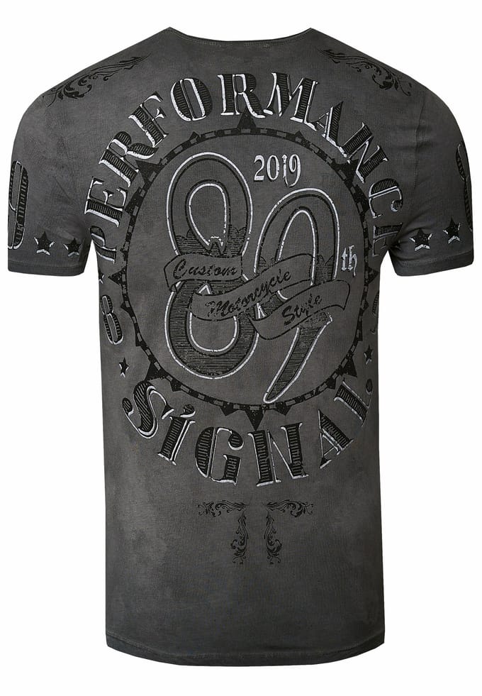T-shirt met een was met schedelprint