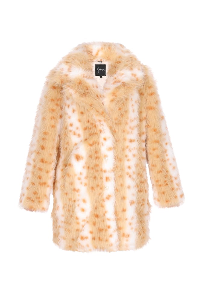 Faina jas Dames Bruin Veelkleurig
