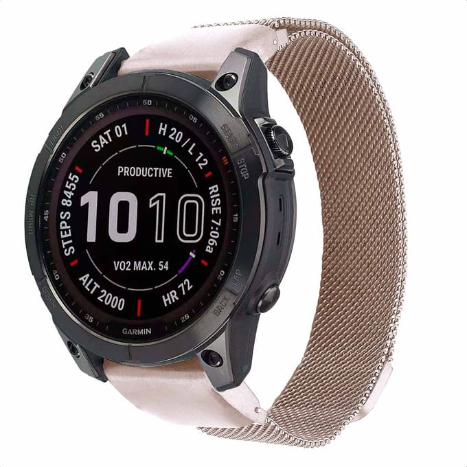 imoshion QuickFit® Milanees bandje - Garmin 20 mm aansluiting - Maat L/XL - Starlight