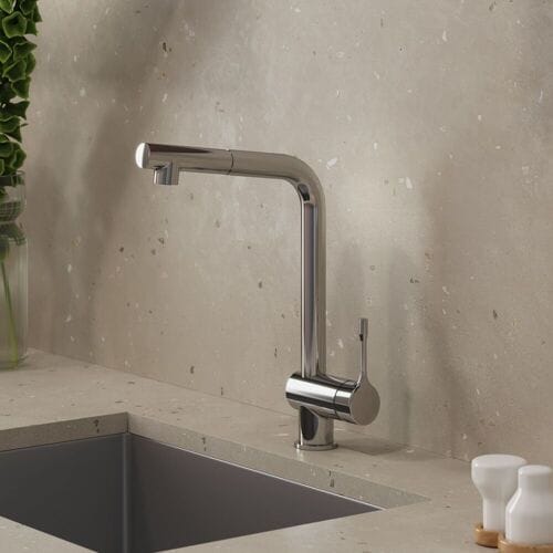 Ideal Standard Ceralook Keukenkraan L-uitloop Met Uitrekbare Douche Chroom