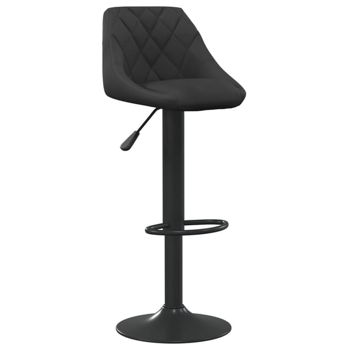 vidaXL - Barkrukken - 2 - st - fluweel - zwart