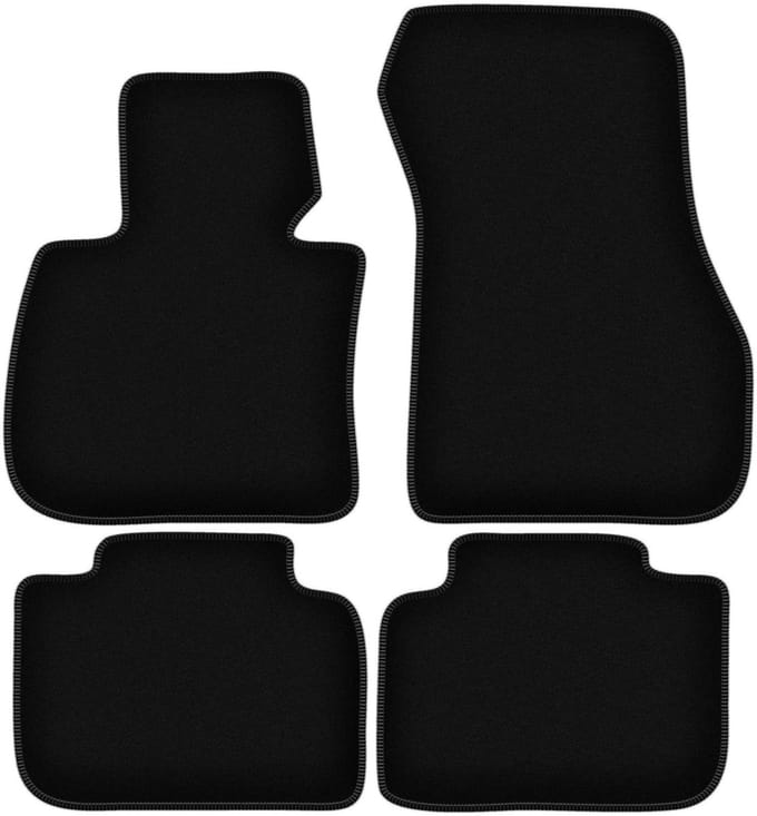 BASIC zwarte velours vloermatten voor: BMW X1 F48 FL SUV (2015-)