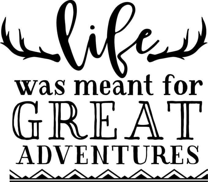 Muurtekst muursticker Life was meant for great adventures