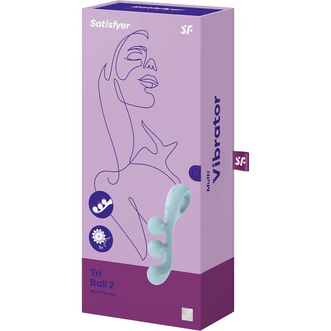 Satisfyer 'Tri Ball 2', 18 cm, oplegvibrator, 3 motoren