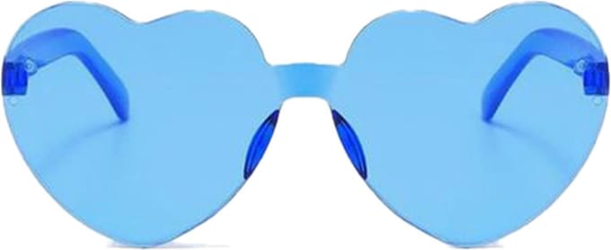 Hartjes bril - Festival bril - Rave bril - Glasses - Blauw