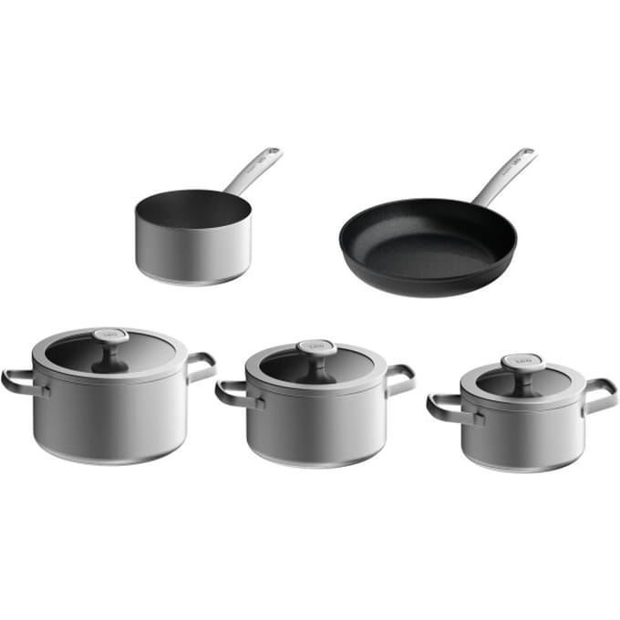 BergHOFF Leo Pannenset Graphite 5 delig - gerecycled RVS