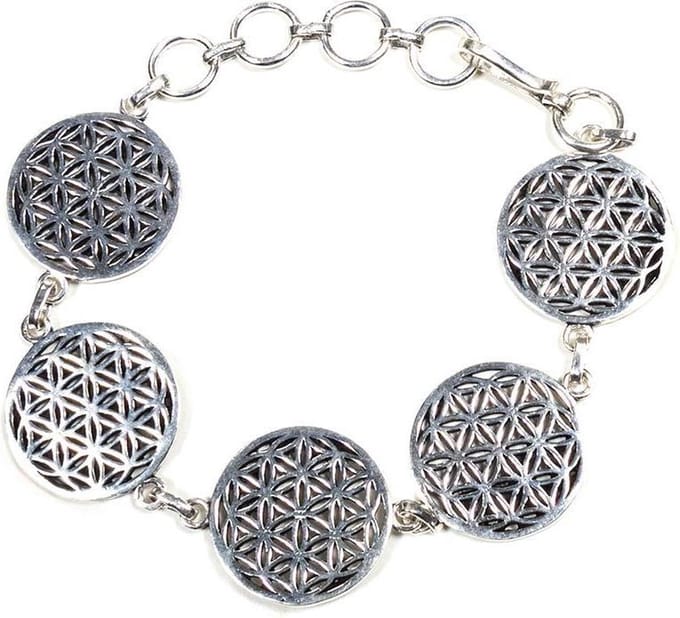 Armband Bloem des Levens Zilverkleurig