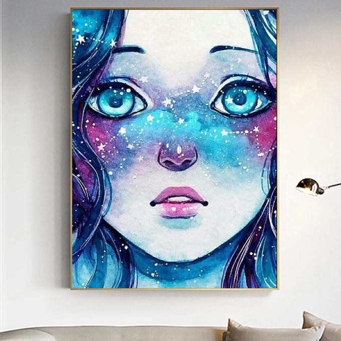 DINGPU volledige ronde boor 5D DIY diamant schilderij 3D borduren kruissteek 5D Home Decor 20X30CM blue