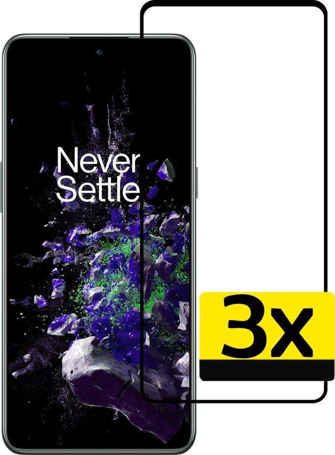 Screenprotector - Geschikt voor OnePlus 10T - 3 Stuks - Full Cover - Beschermglas - Gehard Glas - Tempered Glass - Screen Protector