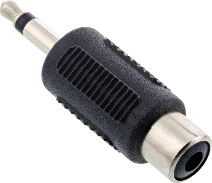 3,5mm Jack mono (m) - Tulp mono (v) adapter
