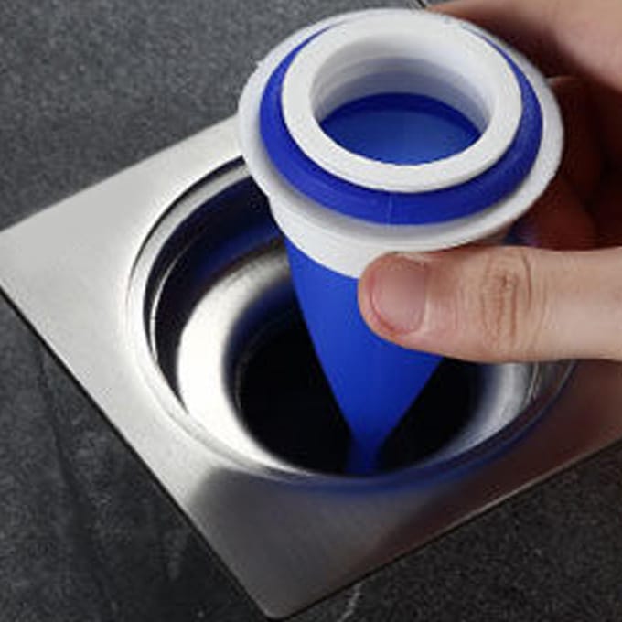 Noyau de bonde de sol anti-odeur Anti-refoulement Bouchon d'évier en silicone Filtre d'évier Passoire Égout blue
