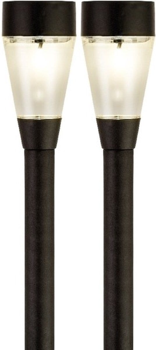 Lumineo Jive solar verlichting - 2x - buitenlamp/tuinlamp - LED - 32 cm
