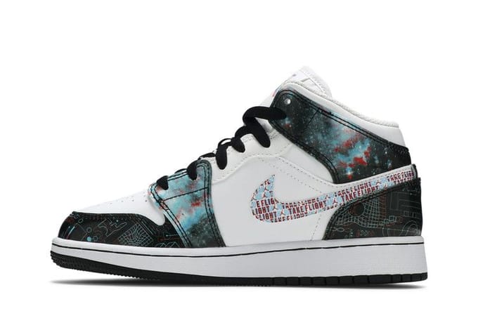 Jordan 1 Mid SE Take Flight (GS) 36 white