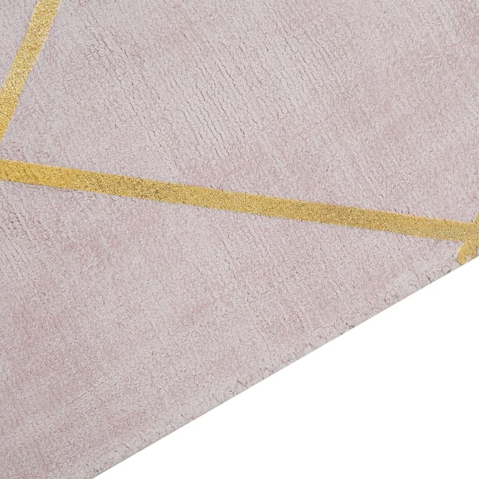 ATIKE - Vloerkleed - Lichtroze - 140 x 200 cm - Viscose