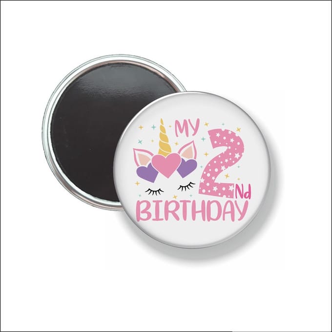 Button Met Magneet 58 MM - My 2nd Birthday - NIET VOOR KLEDING